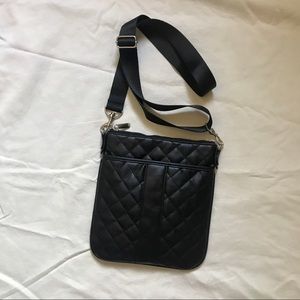 Black Quilted Cross Body Bag
